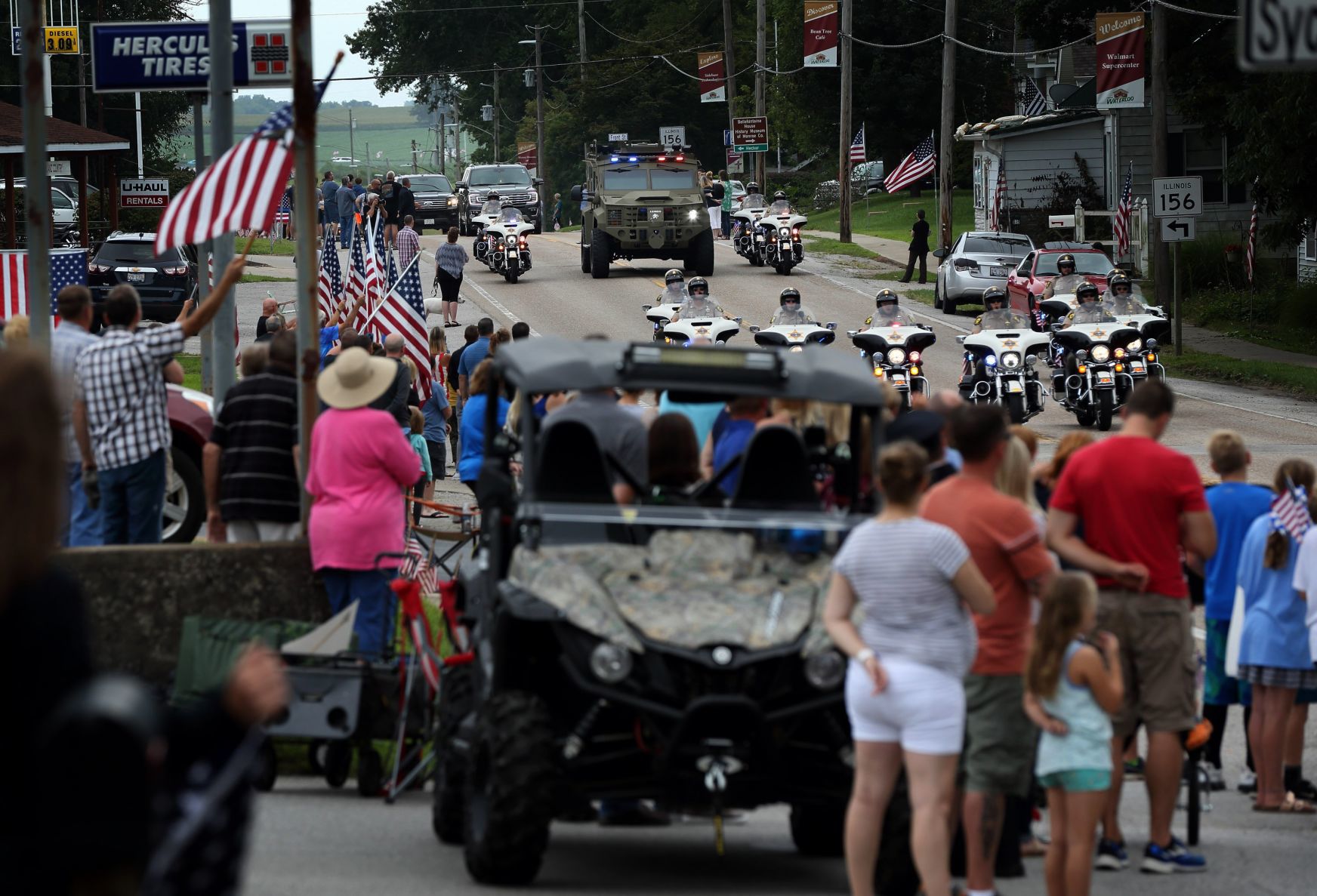 Funeral in Waterloo for Illinois State Trooper Nick Hopkins